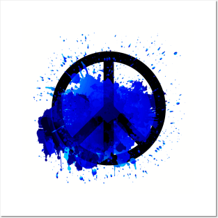 Peace of a Rainbow - Blue Posters and Art